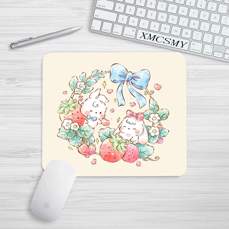 Pink Moon Small Mouse Pad Kawaii Desk Protector Rubber Mat Gaming Mousepad Non-Slip Deskmat Pc Accessories Cheap Keyboard Pads images - 6