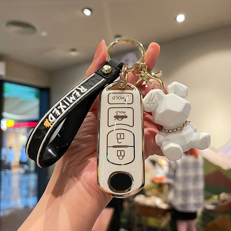 Милый кролик из ТПУ автомобильный брелок для дистанционного ключа оболочка Mazda 3 6