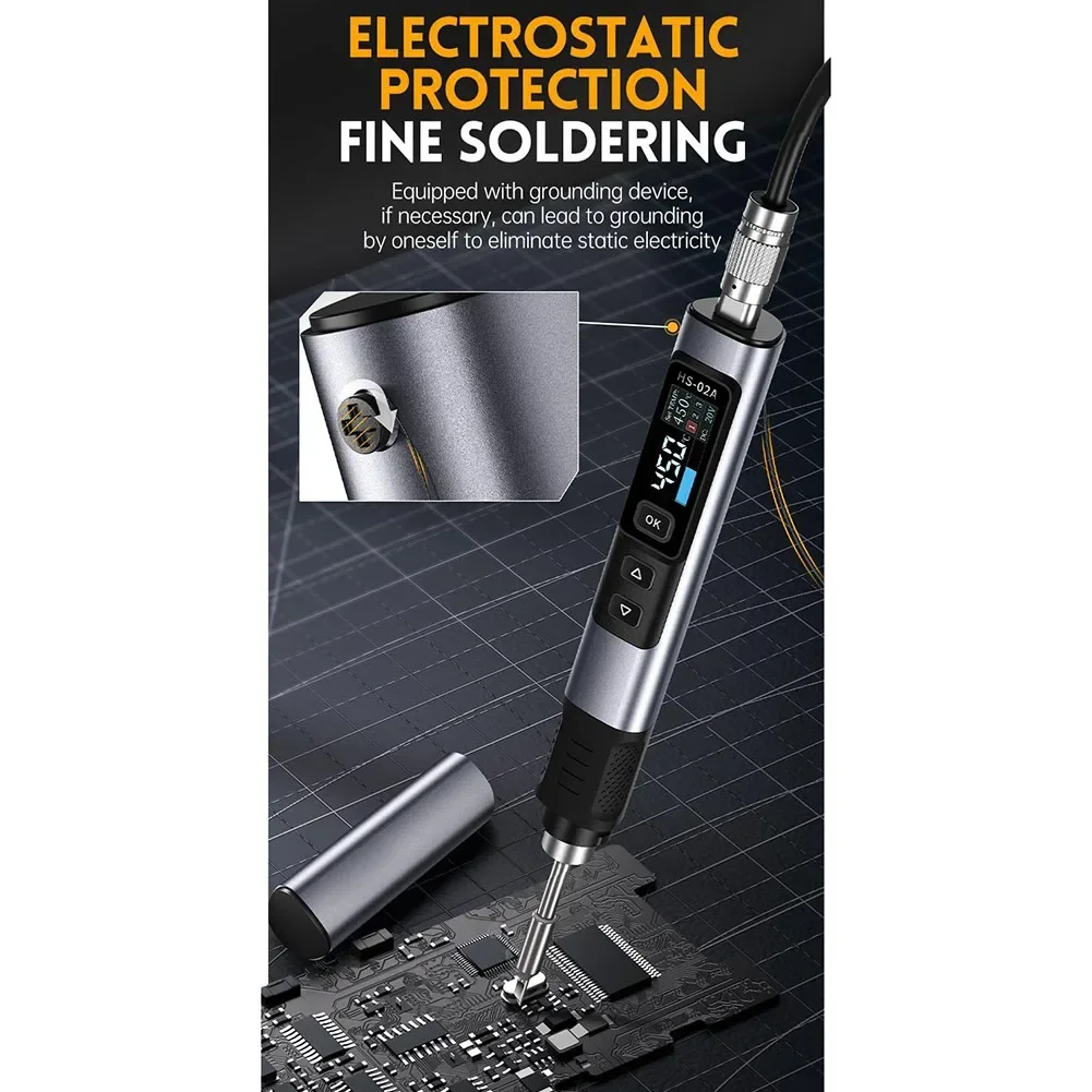 DC9-24V HS-02A Паяльник Паяльная станция PD100W Портативные домашние инструменты сделай
