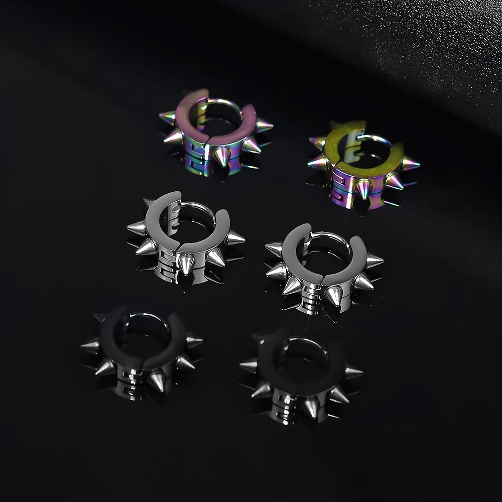 Серьги-гвоздики из нержавеющей стали в стиле панк для мужчин и женщин | Украшения