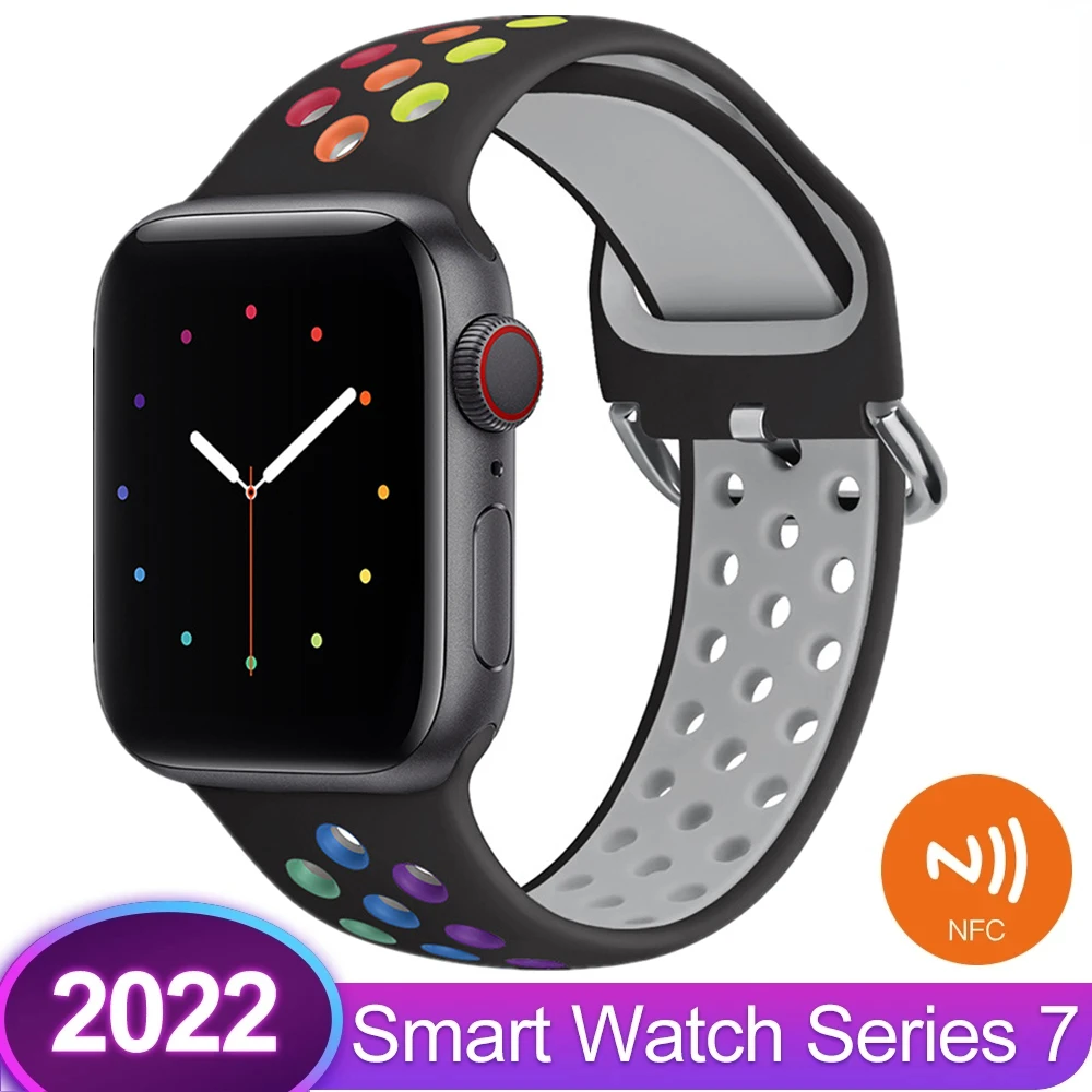 

2022 спортивные Смарт-часы серии 7 1,9 "HD экран NFC GPS трекер Bluetooth вызовы для мужчин и женщин 45 мм Смарт-часы для Apple Xiaomi Best
