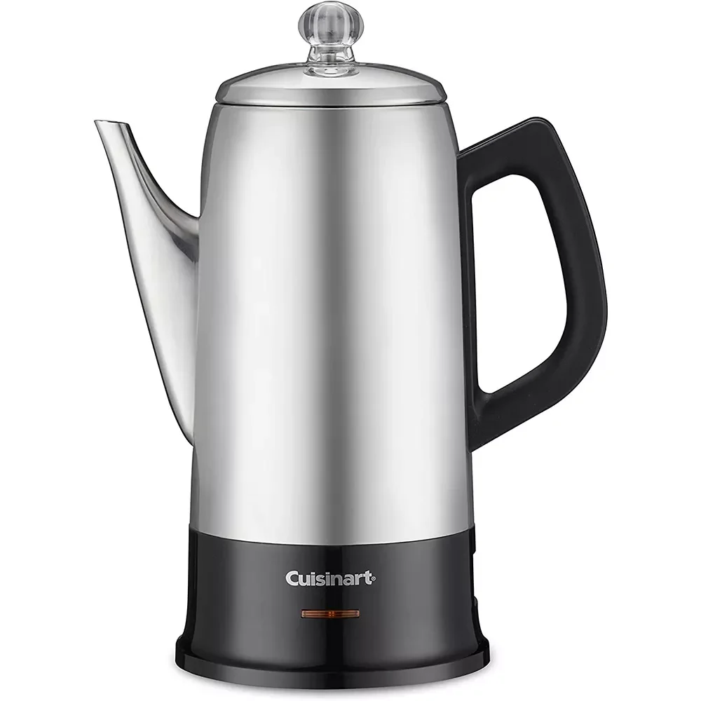 

NEW IN PRC-12 Classic 12-Cup Stainless-Steel Percolator, Black/Stainless Kettle Tea Kettle
