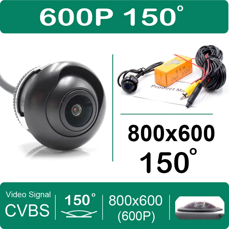 

Объектив «рыбий глаз» CVBS Автомобильная задняя боковая камера переднего вида Широкоугольная камера заднего вида Водонепроницаемая камера ночного видения