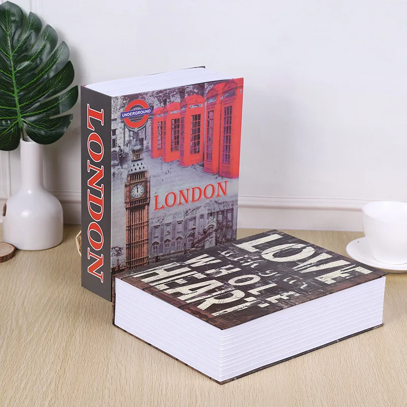 

Marilyn Monroe Bookcase Fun Analog Key Lock Book Box Metal Steel Cash Safe Secret Hidden Piggy Bank Storage Box