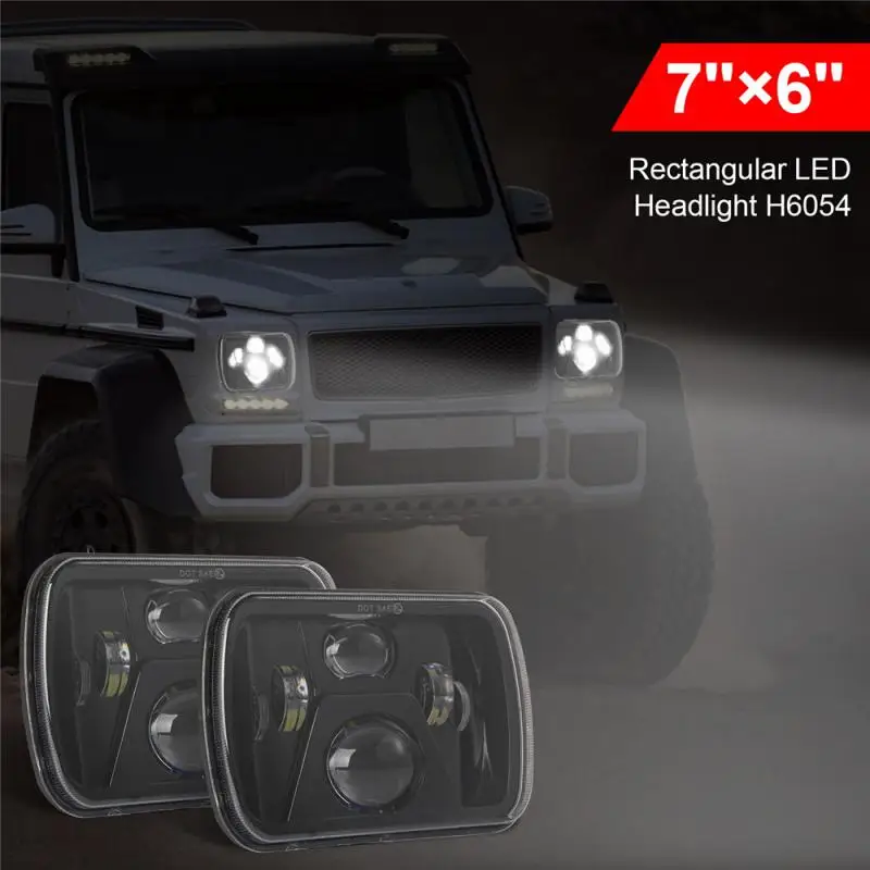 

New 250W 5x7 Inch Led Headlights 7x6 Led Sealed Beam Headlamp with High Low Beam H6054 6054 Led Headlight for Jeep Bright Lamps
