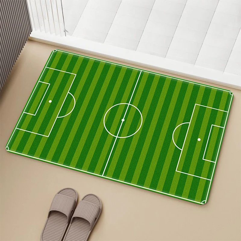 

Football Field Absorbent Bathroom Rug Bath Mat Kitchen Carpet Welcome Home Living Room Rugs Doormats Entrance Doormat Floor Mats