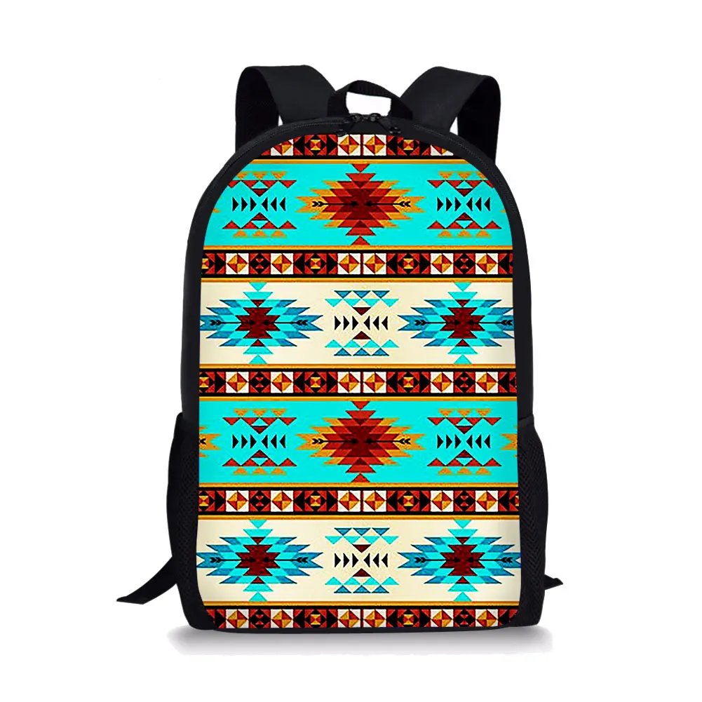 Africa Style Print Backpack Portable Casual Outdoor Travel Children's Knapsack Durable Large Capacity School Bags for Girls Boys