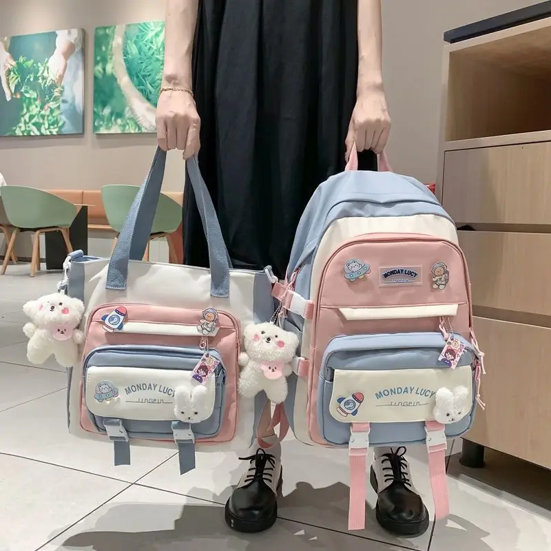 

Dropshipping schoolbag female ins students primary school students for backpacks school bags for girls large capacity backpack