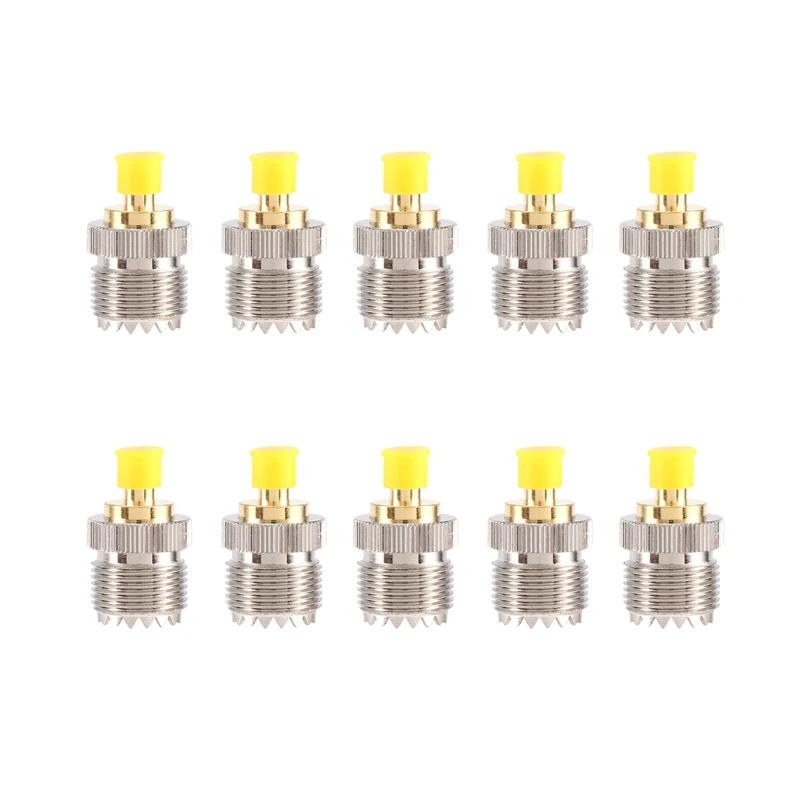 

10 Pack SMA Female To UHF Female RF Coaxial Connector New Metal Adapter SO-239 SO239 To SMA