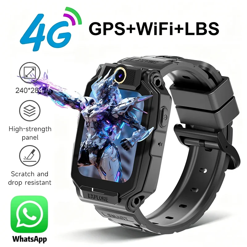 Фото Детские умные часы 4G с GPS, Wi-Fi, видеозвонками, SOS, голосовым монитором, камерой и поддержкой загрузки приложений №1