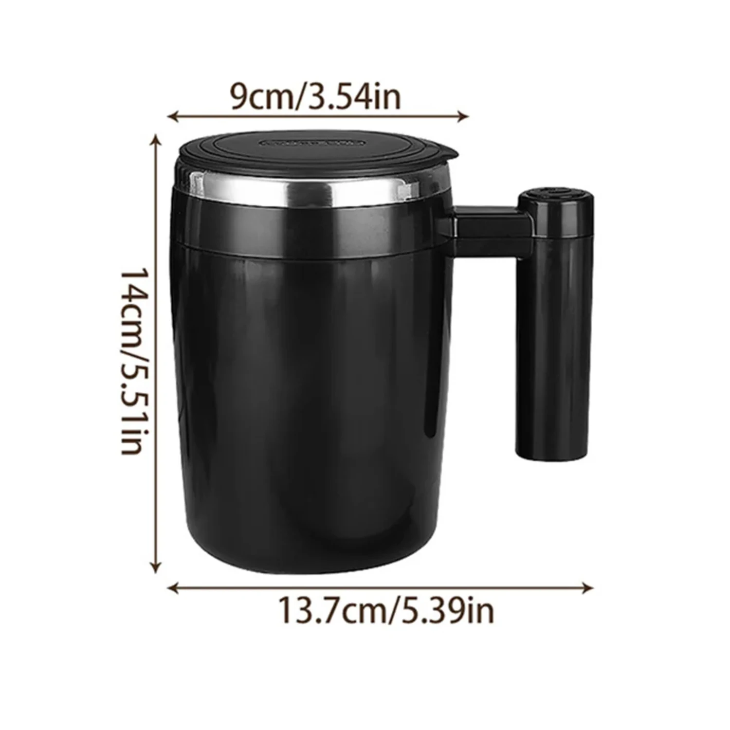 Mixing Cup Stainless Steel Mug Rotating Blender Auto Stirring Coffee Tea Milk Cocoa Water