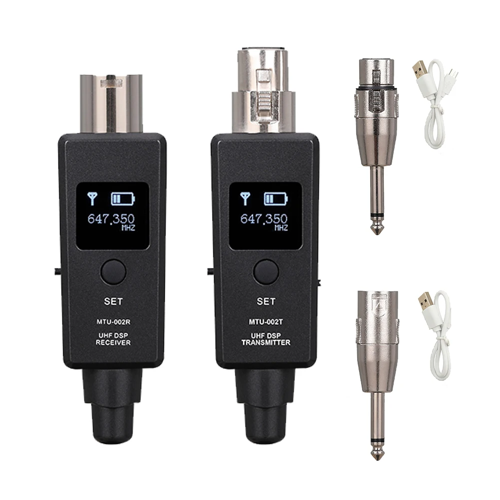 

Wireless Microphone System Rechargeable Transmitter Receiver For Dynamic Microphones Wireless Guitar Audio Transmission System