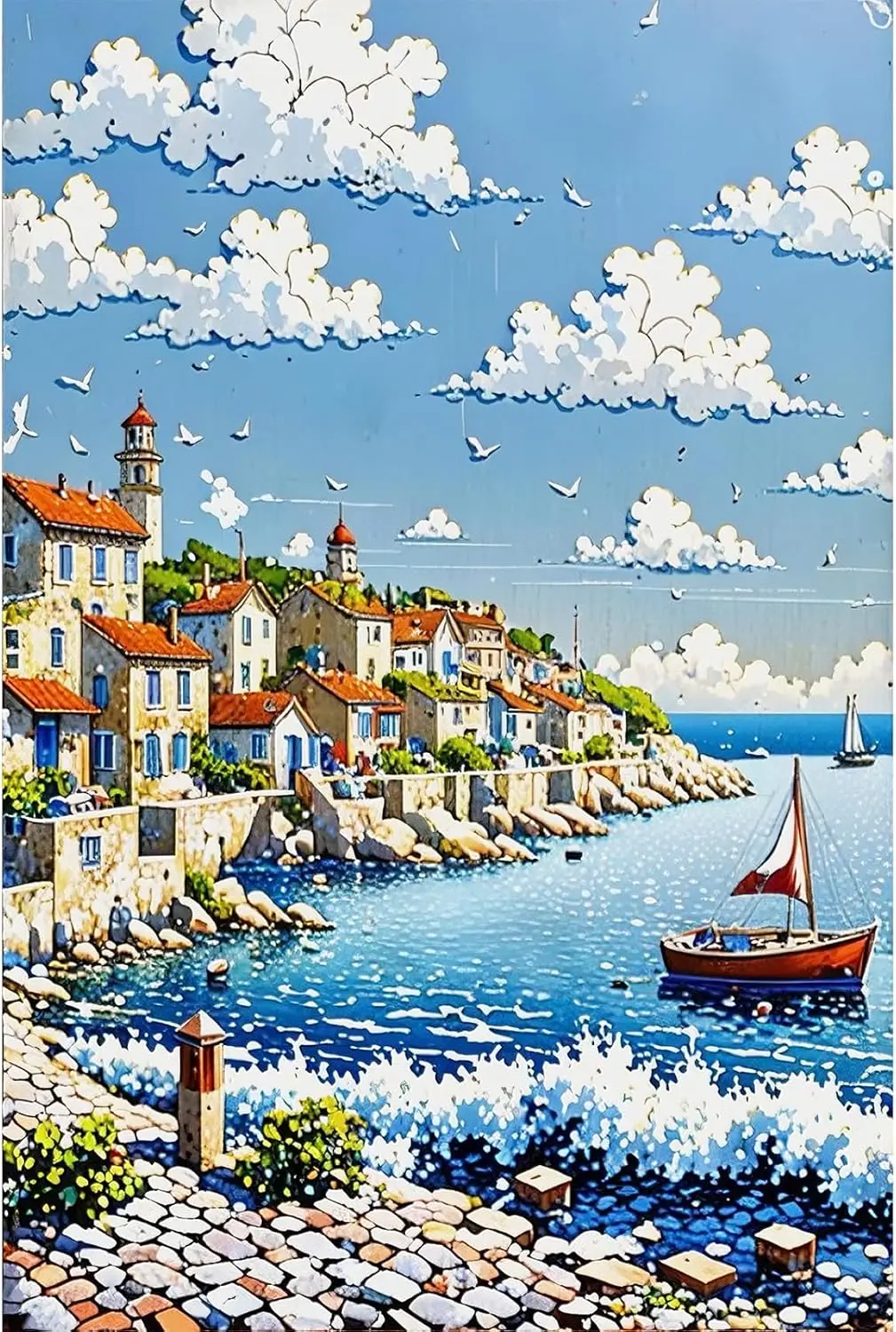 

Металлическая вывеска Seeyoo "Корабль и гавань"