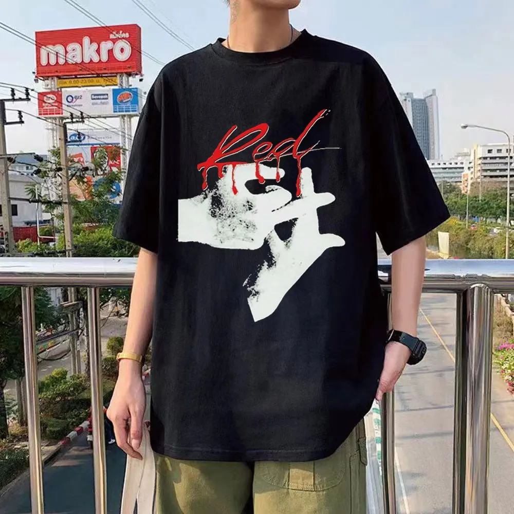 

Футболка Playboi Carti с принтом музыкального альбома «Вся борьба», Черная Мужская и женская Винтажная Футболка 90-х рэп в стиле хип-хоп, тонкие пов...