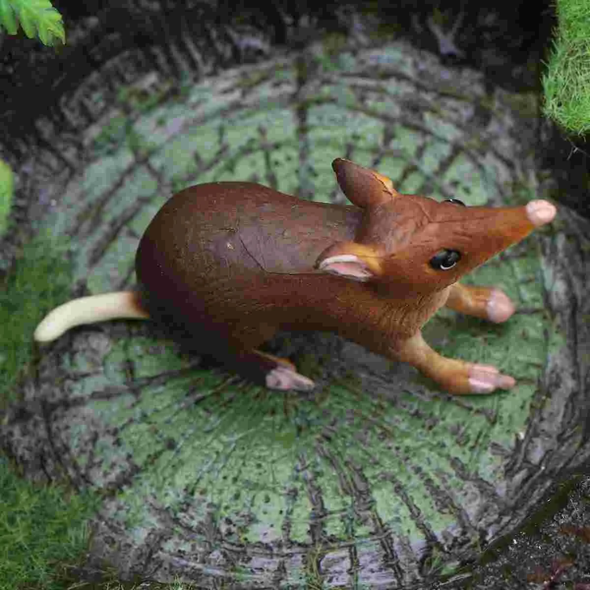 

2pcs Opossum Models Plastic Ornaments Animal Figure Models