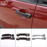 for toyota fj cruiser car styling abs carbon fibersilver car door outer door handle protective decorate cover car accessories