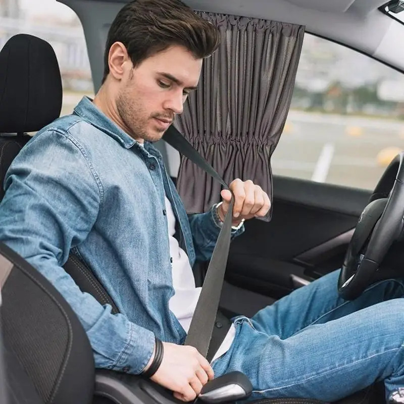 

2Pcs Car Window Shades Auto Styling Breathable Sun Shade UV Protective Curtain With Suction Cups For Auto Exterior Accesories