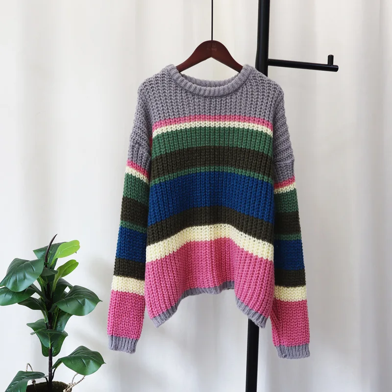 

2022 Knitwear Maternity Winter New Loose Retro Sweater Pullover White