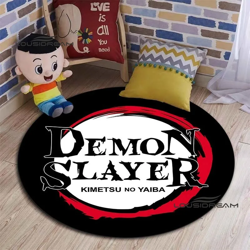Ковер с изображением истребителя демонов милый мультяшный круглый 3D ковер для