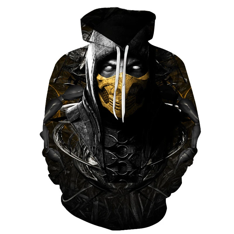 

Толстовка Mortal Kombat 11 с 3D принтом, свитшот, одежда, повседневная одежда, большие размеры, модные дизайнерские мужские толстовки с капюшоном, то...