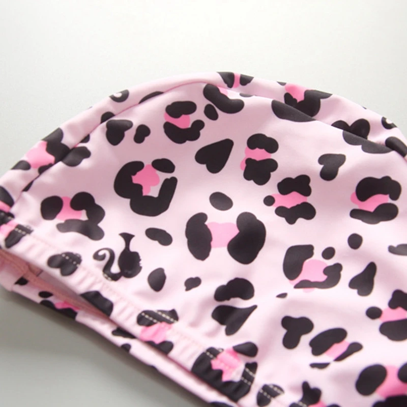 Girls' Swimsuit Leopard Print Long Sleeve Swimwear for Girls One Piece Bodysuit Bathing Suit Children Swimming Suits Rashguard |