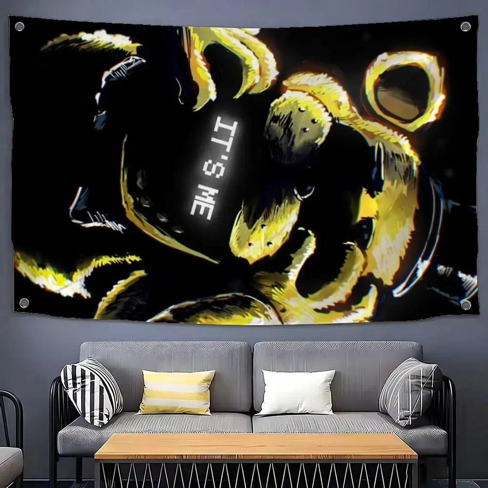 Фото Флаги F-Five-Nights-At-Freddys F-Fnaf, подходящие для вечеринок, клубов, украшения стен на открытом воздухе и в помещении, баннеры, подарки для фанатов №3