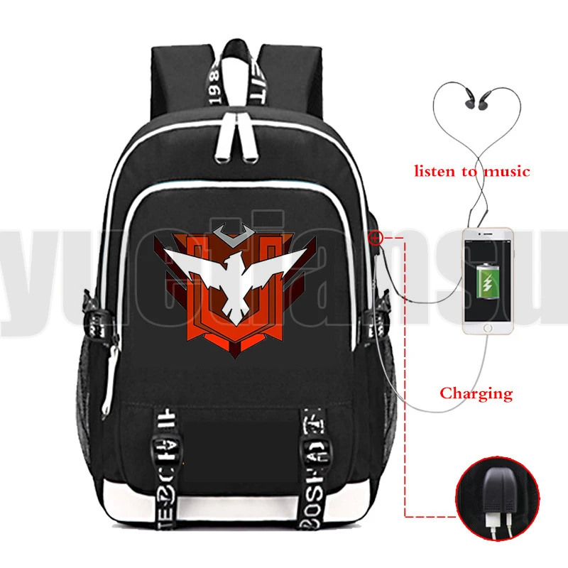 

Free Fire Garena USB Backpack Men Teenager School Bag Women Shooting Game Travel Rucksack Large Mochila Anime Free Fire Bag