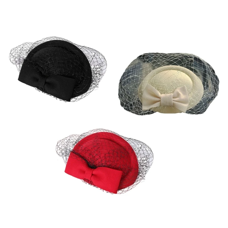 Винтажный шиньон с бантом и для костюмированных вечеринок украшенный зажимом