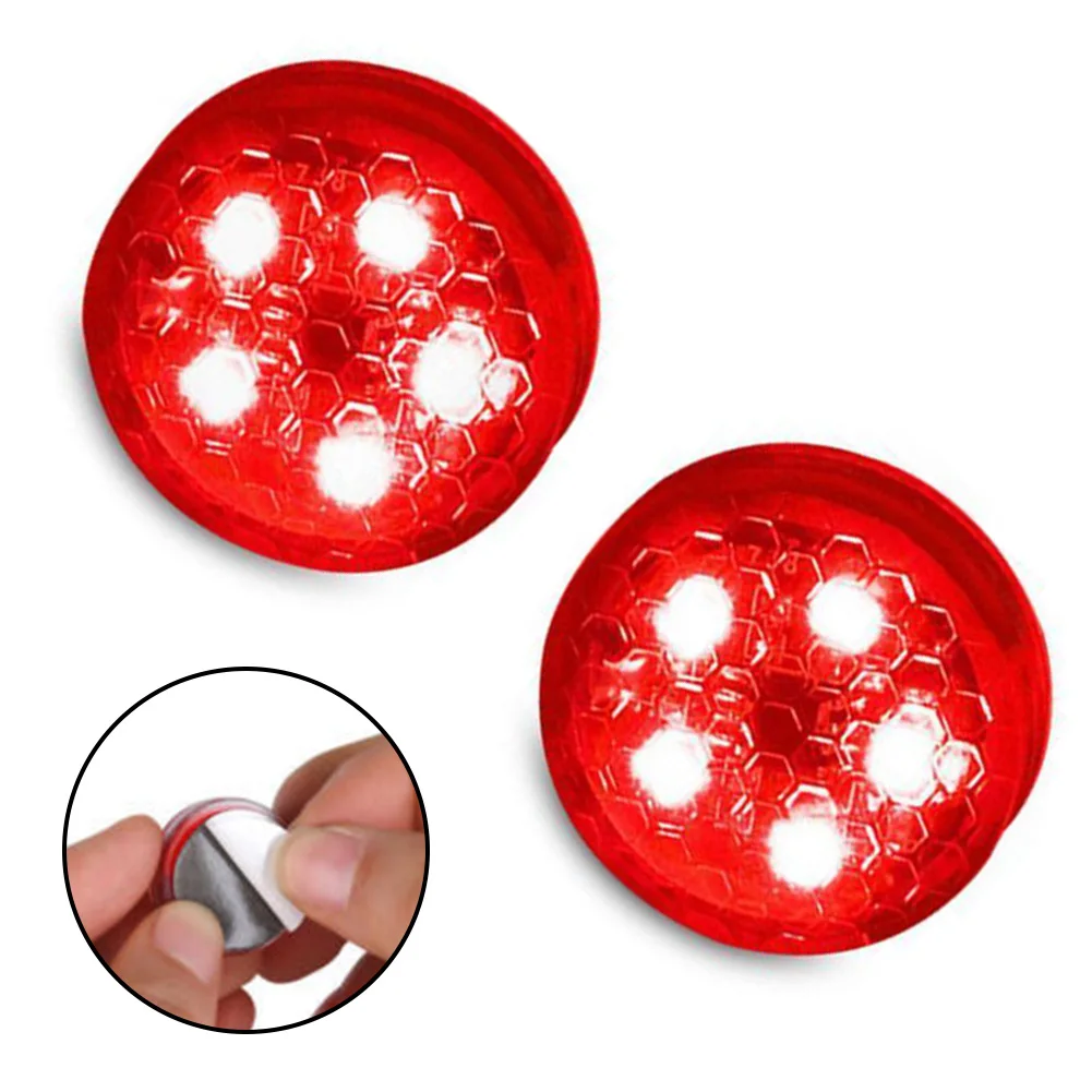 

2PC Car LED Opening Door Safety Warn Anti-collision Lights Universal Wireless Alarm Lamp Signal Light Red Flash Strobe Bulbs