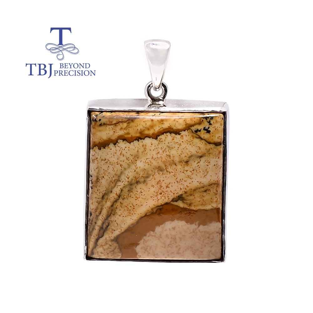 Потрясающая серебряная подвеска ручной работы натуральная яшма имитирует