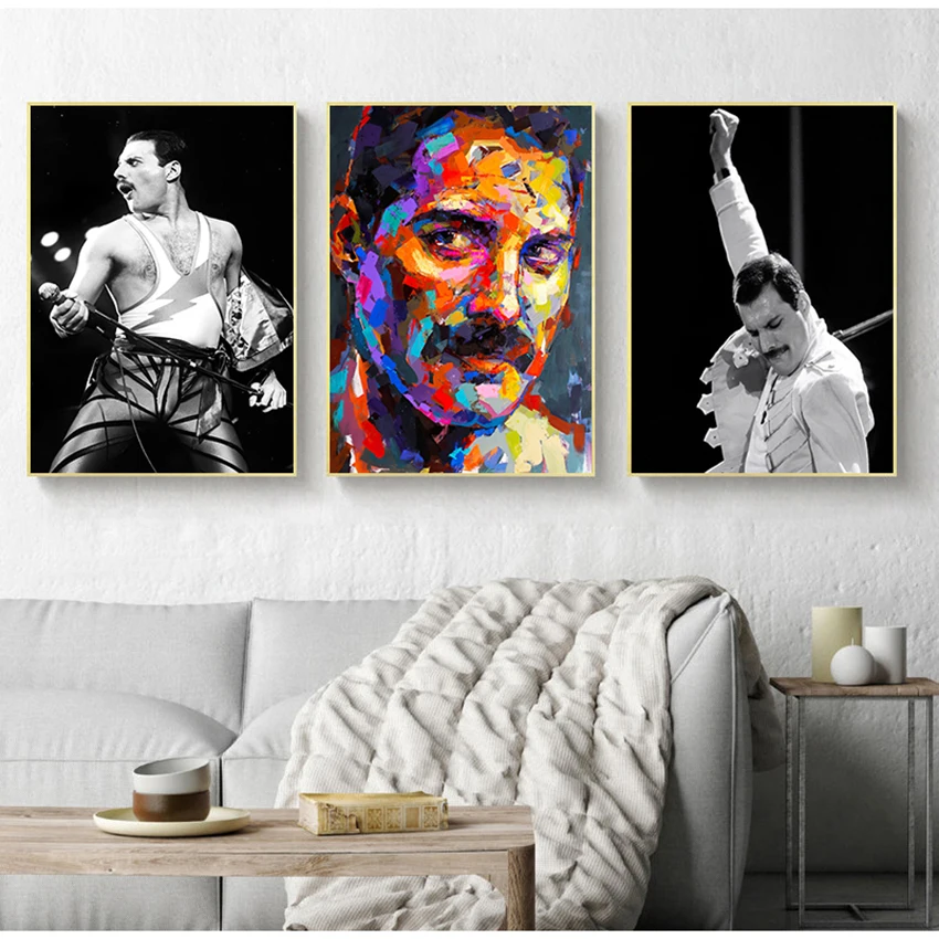 

Cuadros Freddie Mercury Bohemian Rock Music Star Posters And Prints Canvas Painting Wall Art Pictures Decorative Home Decor