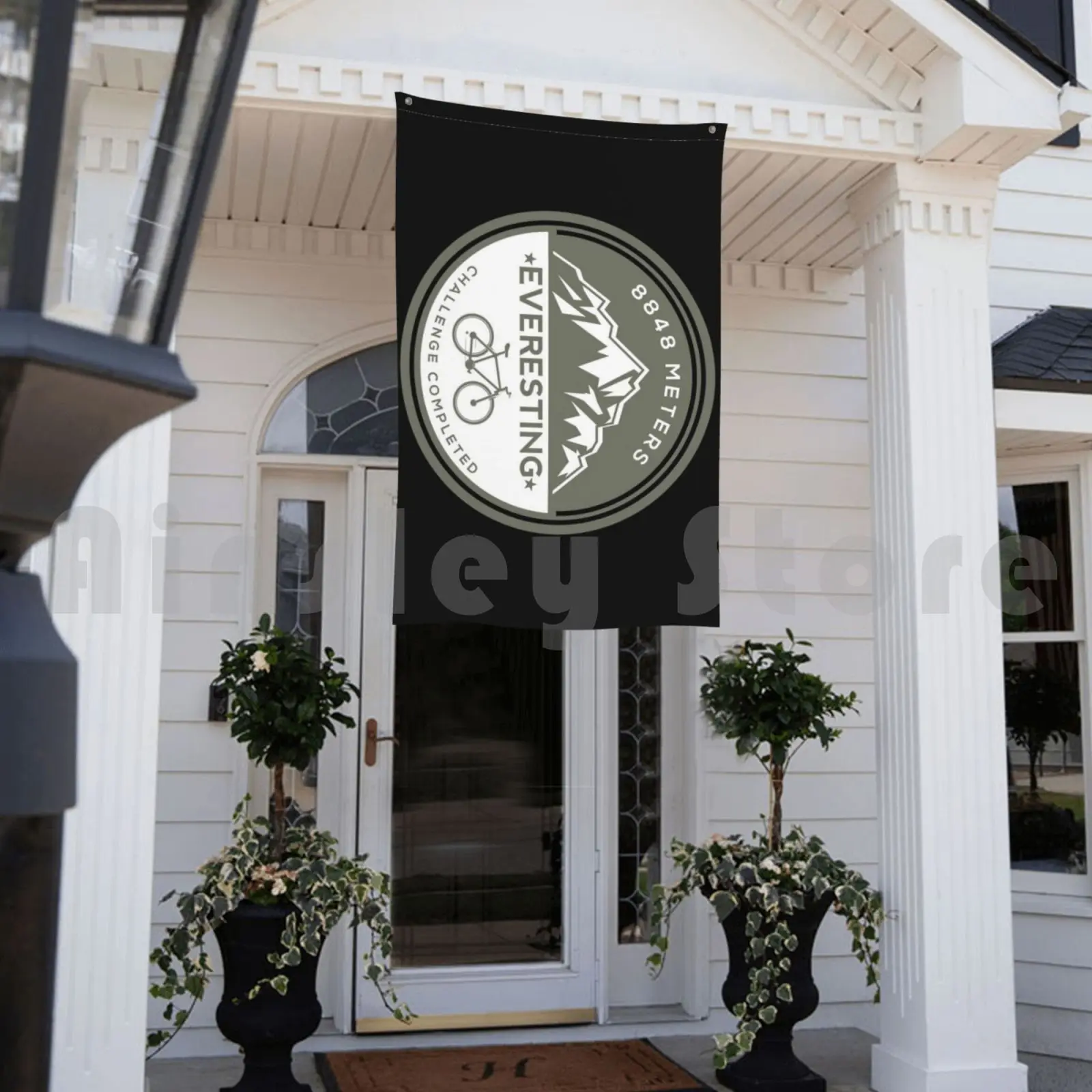 Everesting Challenge Completed Outdoor Decor Flag Car Bicycle Art Cycling For Cyclists |