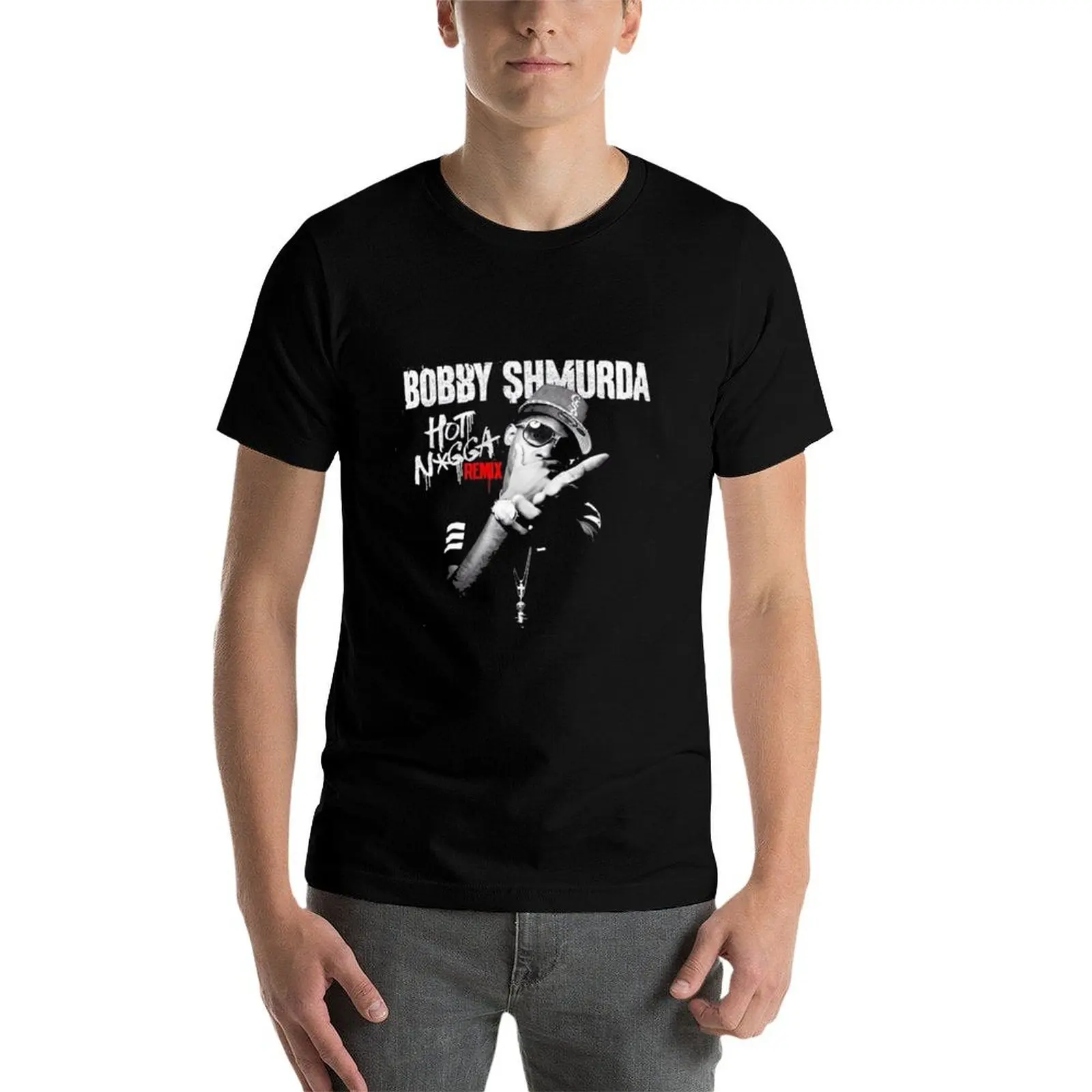 Фото Футболка Bobby Shmurda в стиле хип-хоп, футболка больших размеров для повседневной носки №4