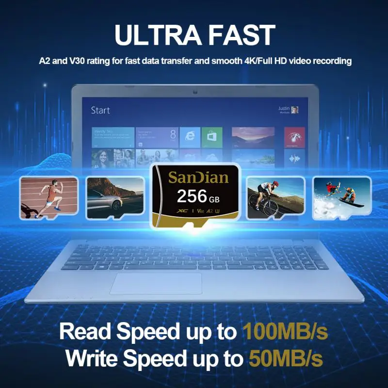 Оригинальная карта памяти 128 ГБ 2 ТБ 1 512 Micro TF SD V60