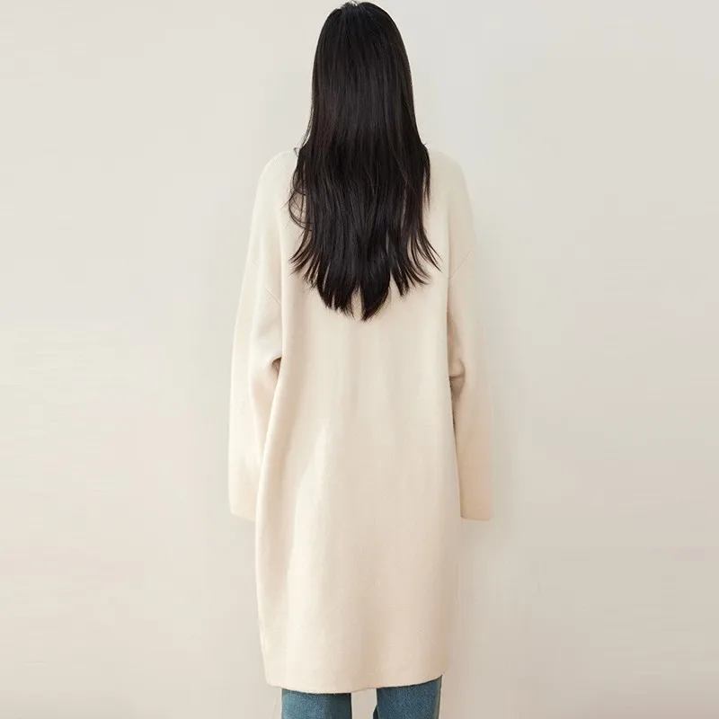 Женские вязаные длинные кардиганы Новое поступление 2024 осень простой стиль с