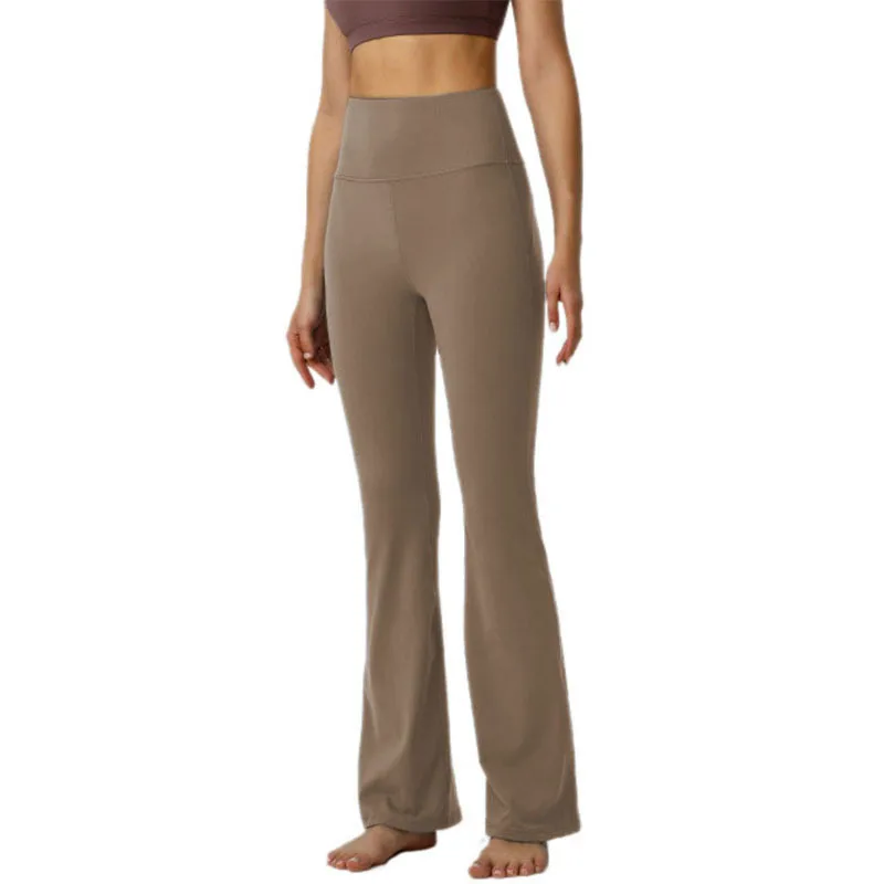 Women's Flared Yoga Sweatpants High Waist Hip Lift Leggings Nylon Fabric Sports Wide Leg pants Pilates Aerobics Dancing Trousers