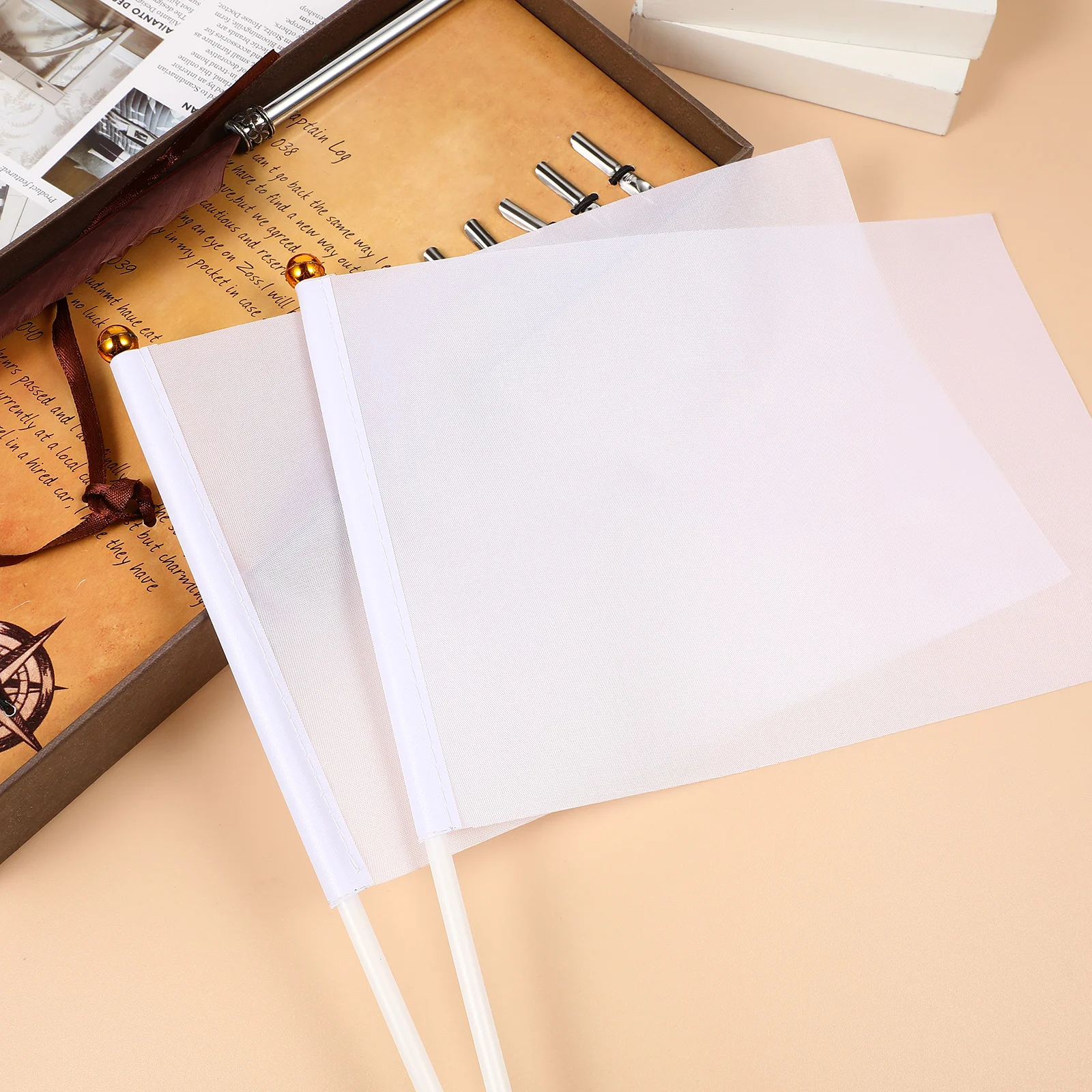 24 шт. ручной машущий флаг флаги на заказ лавочный белый мини-ярд украшение для