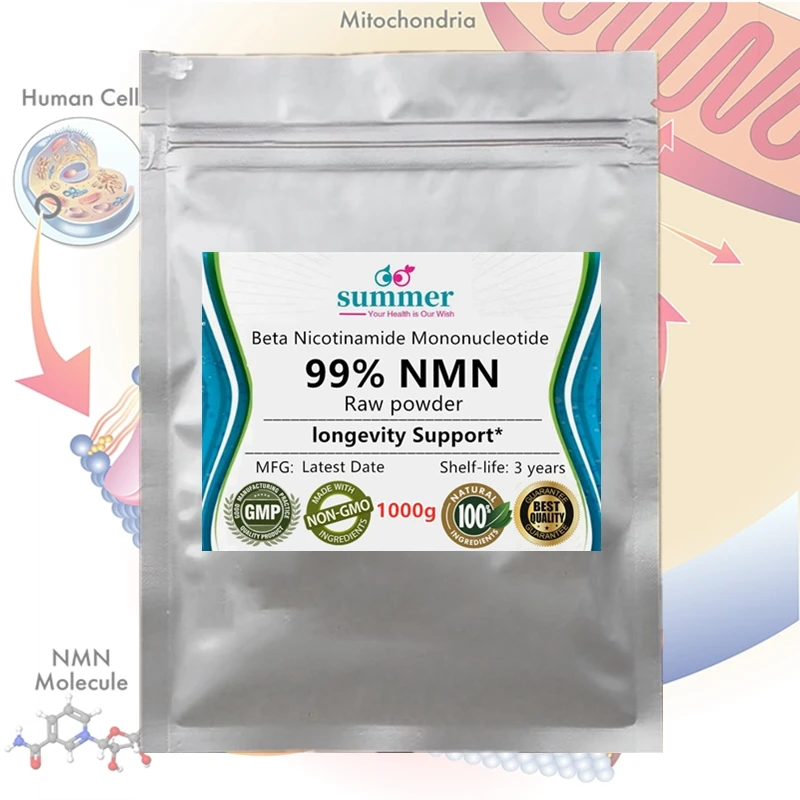 99% NMN Raw Pulver, Beta Nicotinamid Mononucleotide, Direkt NAD + Ergänzung, Mehr Stabile Als Riboside, funktioniert Am Besten mit Resveratrol