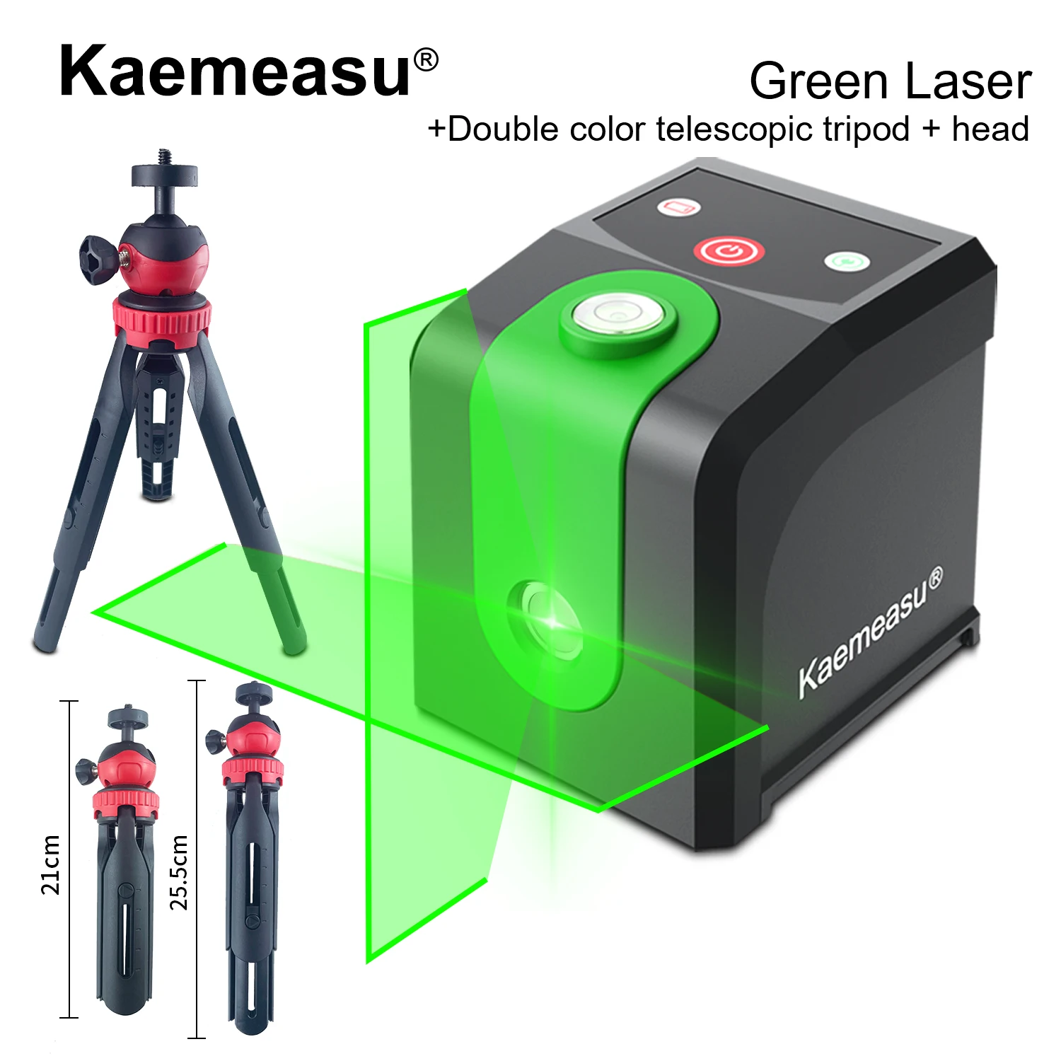 

Kaemeasu Мини-лазерный уровень 2 линии красный/зеленый rechargeable