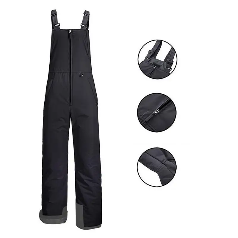 

Insulated Ski Pants OverallsComfortable & Wear-Resistant Snow Ski Bib Pants Multi-Functional Waterproof Insulated Ski Overalls