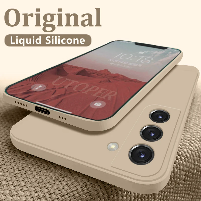 

Official Square Phone Case For Samsung Galaxy S23 Ultra S22 A53 S21 A33 A52 S20 S10 Plus FE A73 A72 A51 A32 4G 5G Fashion Cover