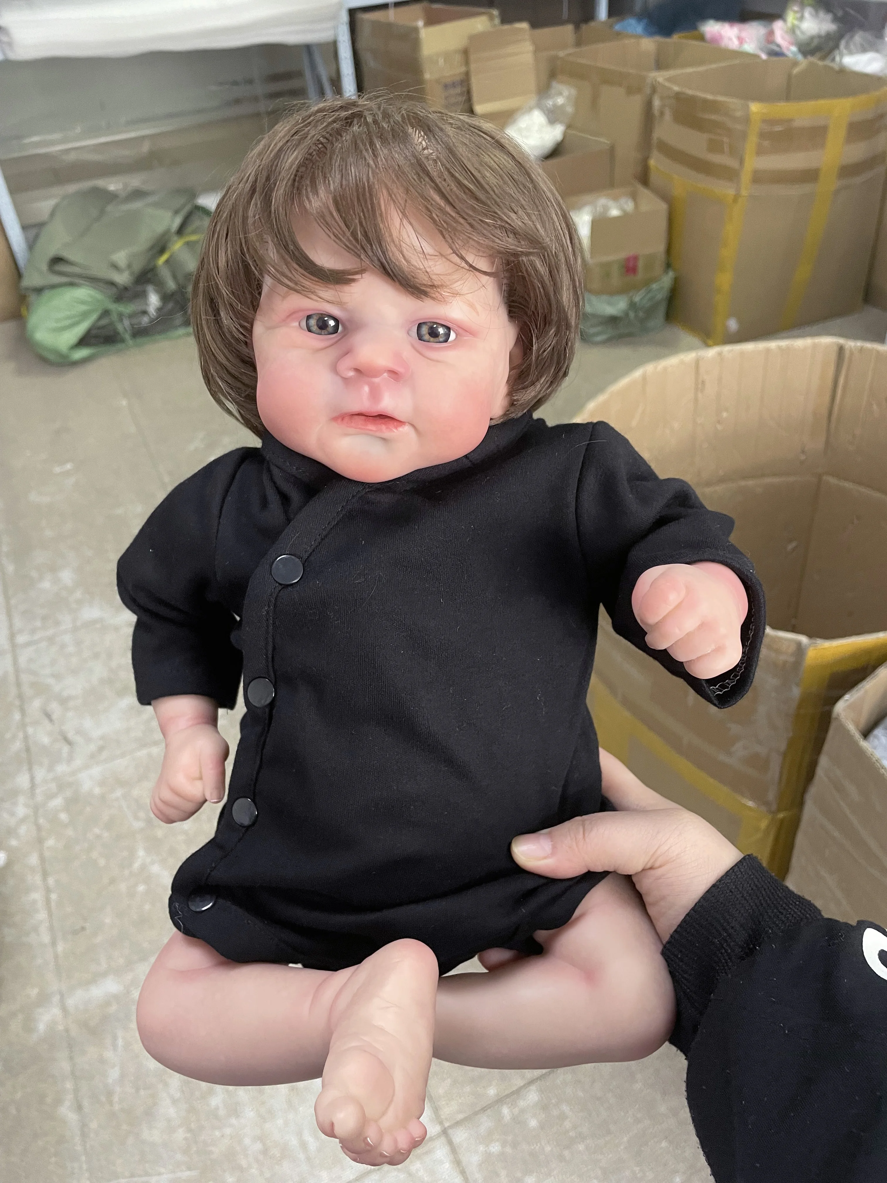 

19inch Elijah Reborn Baby Doll premium Make-up Handmade 3D Skin Multiple Layers Painting Collectible Art Doll