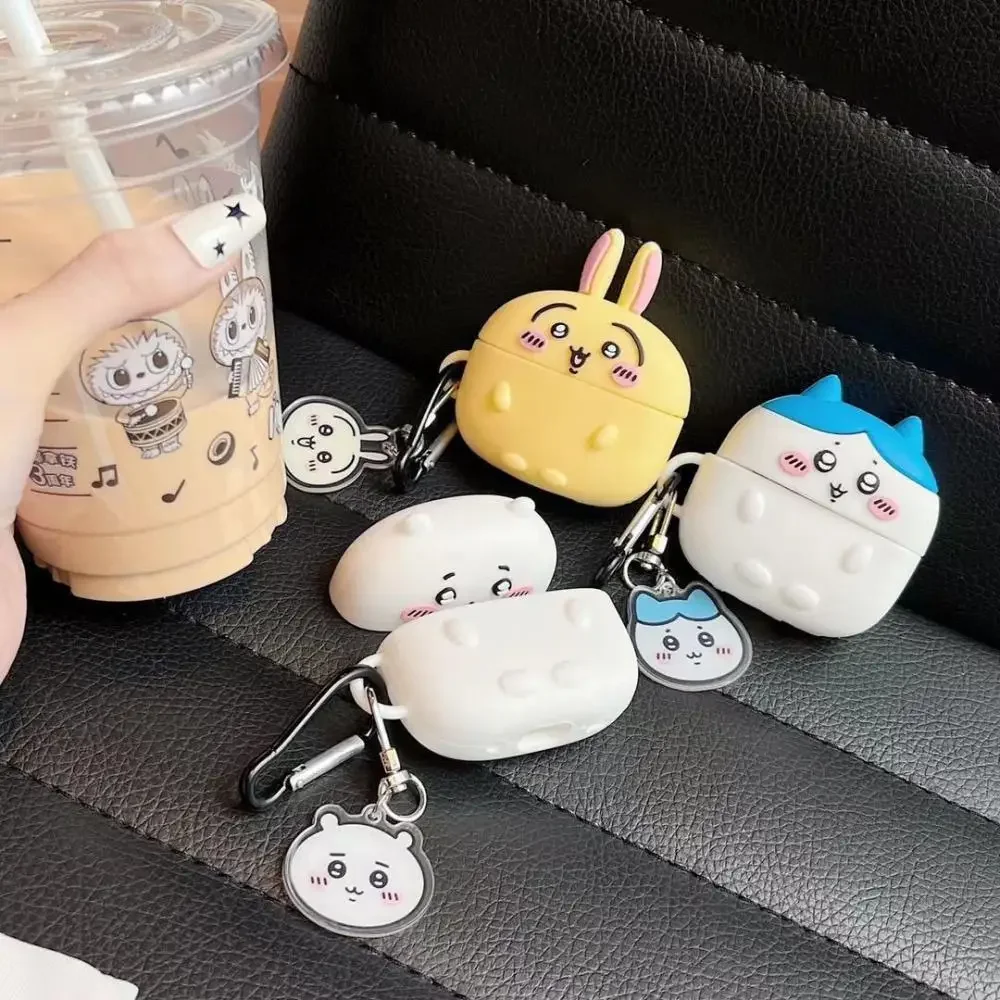 Фото Защитный чехол Kawaii Chiikawa для Airpods Hachiware Usagi, милый чехол для беспроводных Bluetooth-наушников Apple 1 2 3 4 Pro, подарки для девочек №1