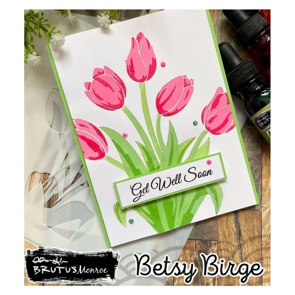 Картина спреем LILAC FLORAL многослойный трафарет узор граффити инструмент для