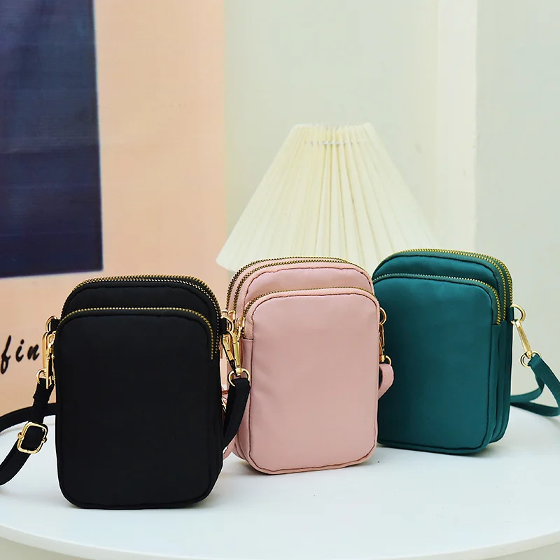 

2023 Women Crossbody Zipper Mobile Phone Shoulder Bag Lady Female Multifunction Handbag Wrist Purse New 2023 Sports Wallet