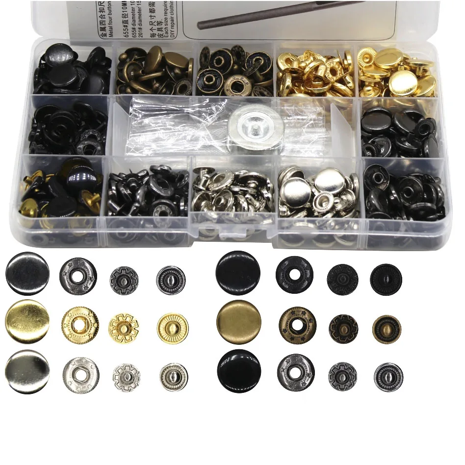 

Набор металлических кнопок 120, модель 12 мм, 633 комплектов