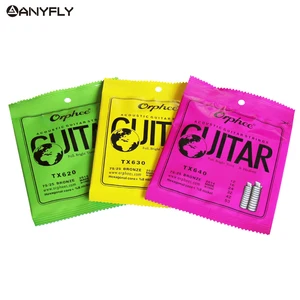 Струна для акустической гитары Orphee, 1 комплект, шестигранный сердечник + 8% никель, Тонированная Под яркую бронзу, сверхсветильник, сверхлегкая, сверхлегкая, средняя