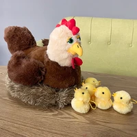a nest of chicks doll plush toy mother hen and chicks doll childrens fun science and education gift