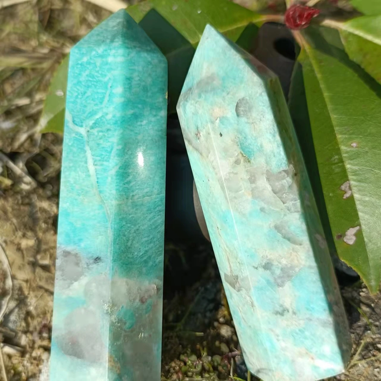 

Красивая башня из натурального амазонита, Хрустальный кварцевый энергетический минеральный камень, очистка воздуха, украшение для дома, по...