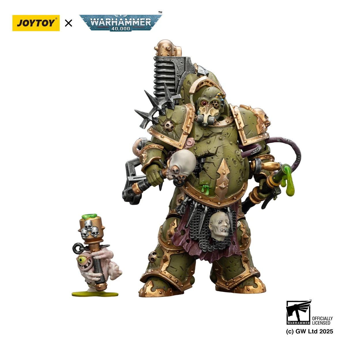 Фото В НАЛИЧИИ JOYTOY Warhammer 40K 1/18 Фигурки Death Guard Foul Blightspawn и Lord of Virulence, 2 шт., аниме-модели №5